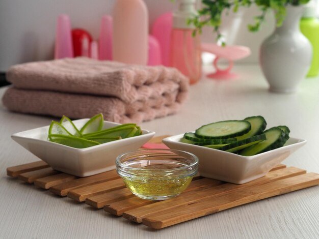 Cucumber and Aloe Gel for face mask ingredients